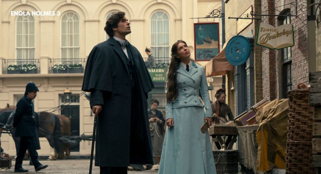 Enola Holmes 3 release date first look Millie Bobby Brown and Henry Cavill