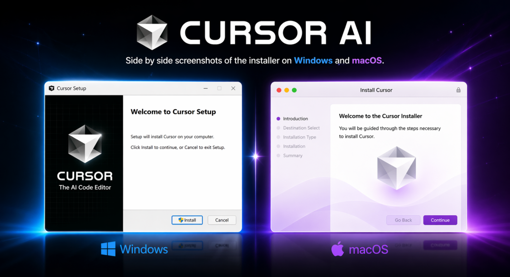 cursor ai download installation steps on windows and mac