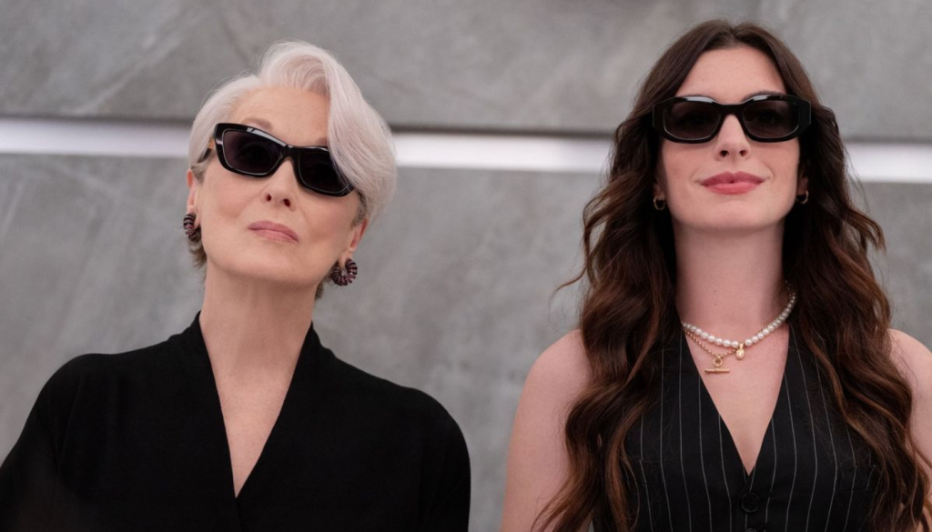 Meryl Streep as Miranda and anne hathaway from Devil Wears Prada and 