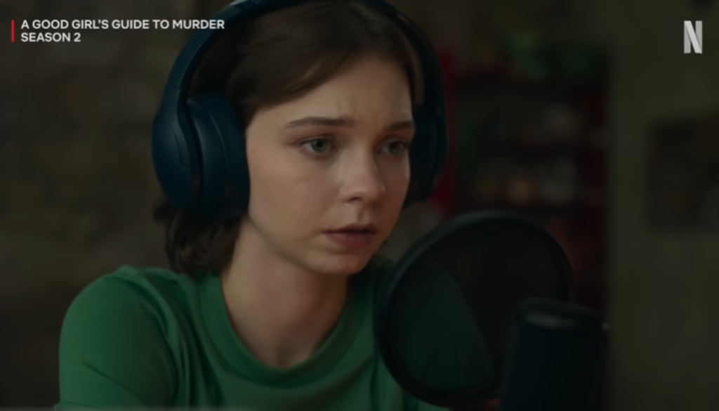 Emma Myers trailer scene in A Good Girl's Guide to Murder Season 2