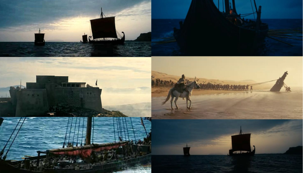 Stunning landscapes from The Odyssey filming locations in Western Sahara, Italy, and Scotland used for epic cinematography