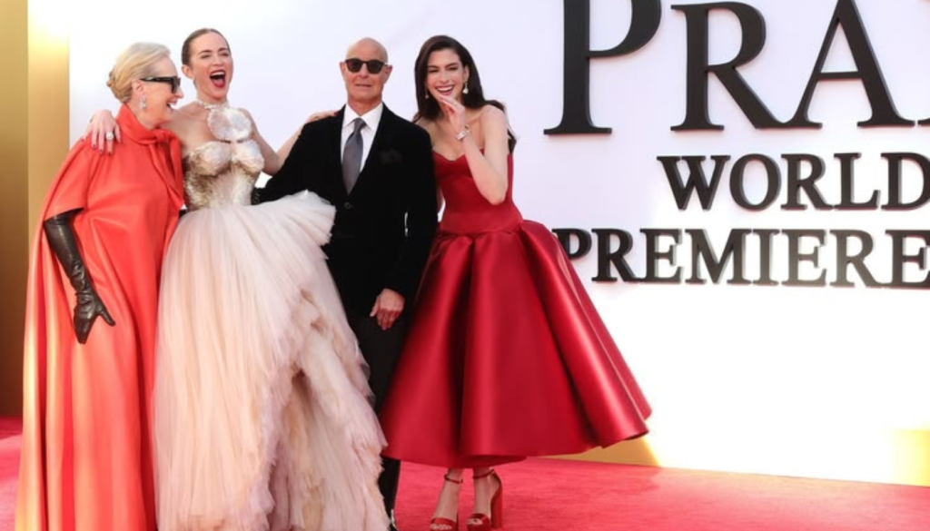 The Devil Wears Prada cast including Anne hathaway, Meryl streep, Emily blunt and stanley tucci at the promotional event of TDWP2