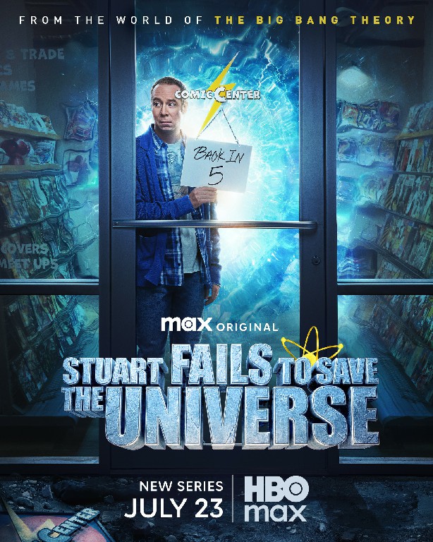 Stuart Fails to Save the Universe Official poster for showing Kevin Sussman as Stuart Bloom with alternate universe versions