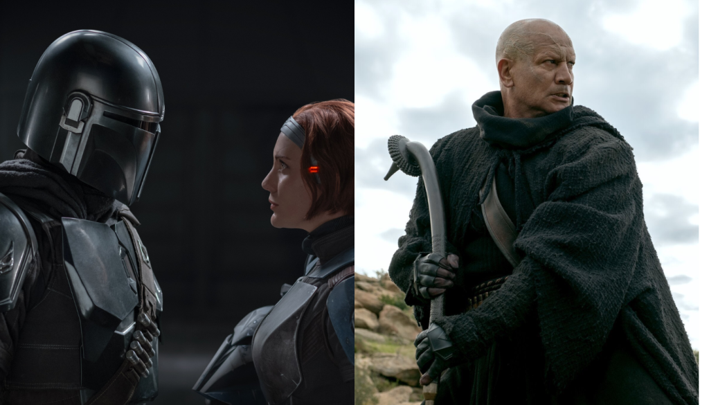 The Mandalorian Season 4 movie scene showing cast