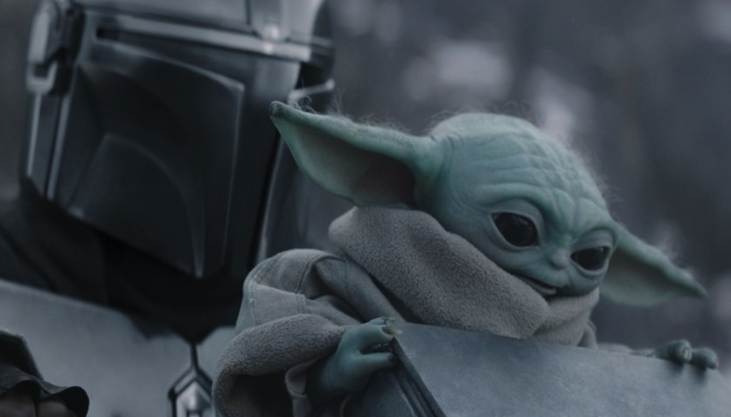 The Mandalorian Season 4 pedro pascal and groku in film scene