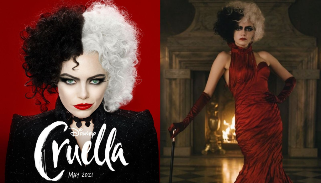 cruella movie poster showing emma stone