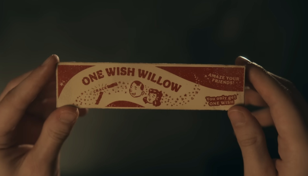 The One Wish Willow cursed antique toy from Obsession 2025 horror film