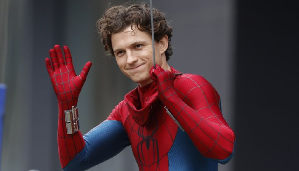 Tom Holland from the sets of Spider-Man Brand New Day wearing latest designed suit