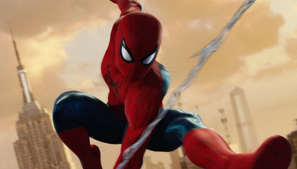 Artist Salvador Larocca's interpretation of Spider-Man Brand New Day suit in dynamic action pose