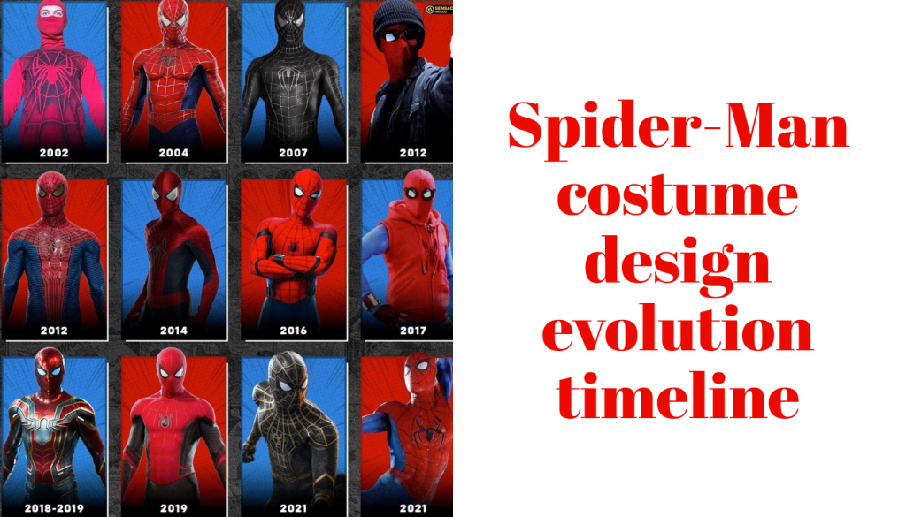 Spider-Man costume design evolution timeline showing Brand New Day suit's place in character history