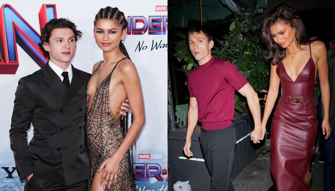 Zendaya and Tom Holland height comparison at a premiere